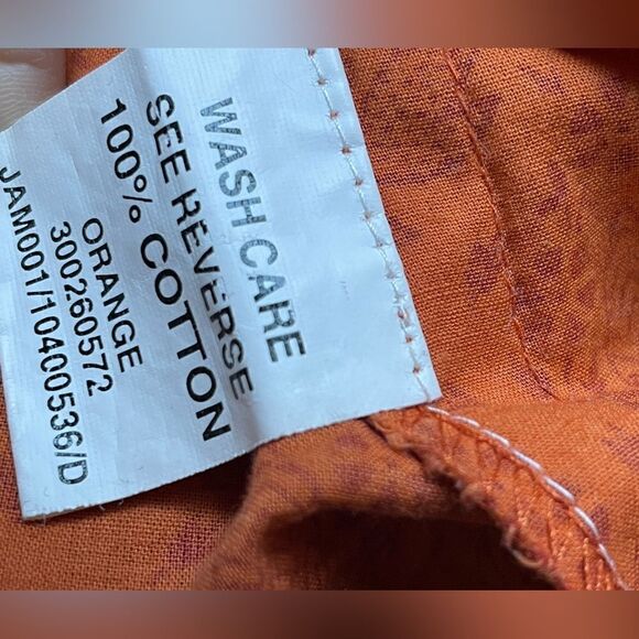 Westside Bohemian Long Orange Tunic w/ Red Designs & Sequins (Size: XS) - Picture 9 of 16